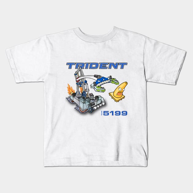 Robot Dolphins HotRod - Trident Kids T-Shirt by s2pidpictures